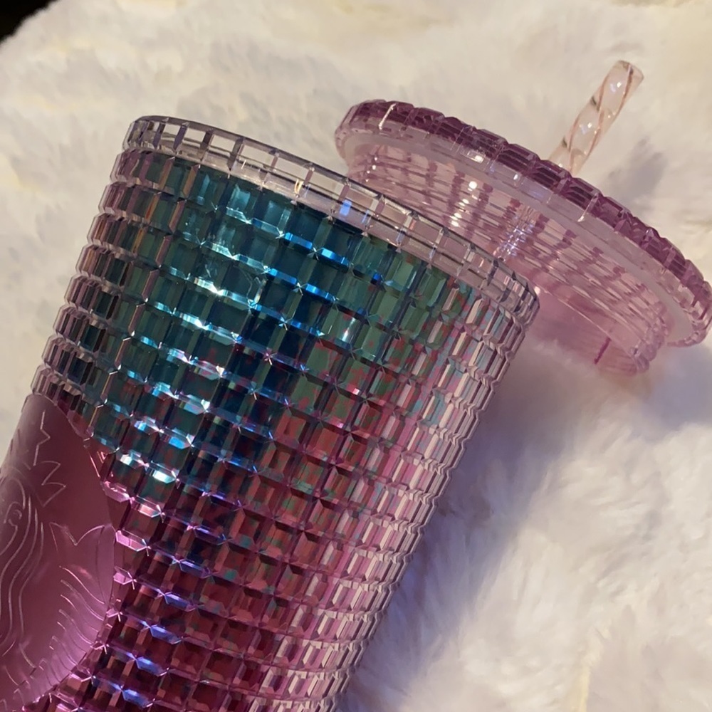 Starbucks blue pink disco Grid Ombre Tumbler - Picture 7 of 9